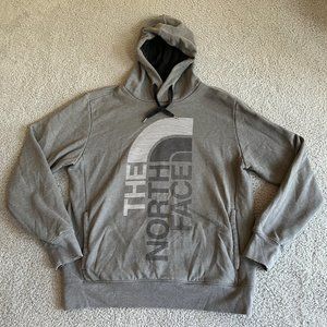 The North Face Mens Pullover Hoodie Size Large Gray Logo Graphic Gorpcore VTG 90